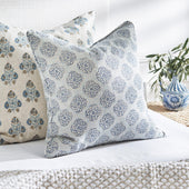 Load image into Gallery viewer, Ankara Fresh Azure Pillow, 22&quot; x 22&quot;
