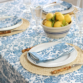 Load image into Gallery viewer, Gayatri Blue Tablecloth
