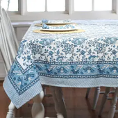 Load image into Gallery viewer, Gayatri Blue Tablecloth
