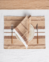 Load image into Gallery viewer, French Striped Linen Napkin
