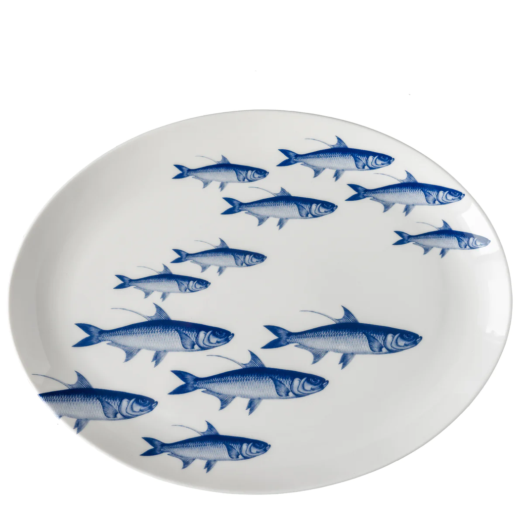 School of Fish Coupe Oval Platter