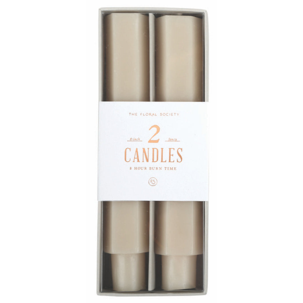Fancy Taper Candles - Parchment