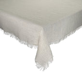 Load image into Gallery viewer, Fringe Tablecloth White &amp; Gold
