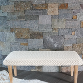 Load image into Gallery viewer, Handwoven Braided White Bench
