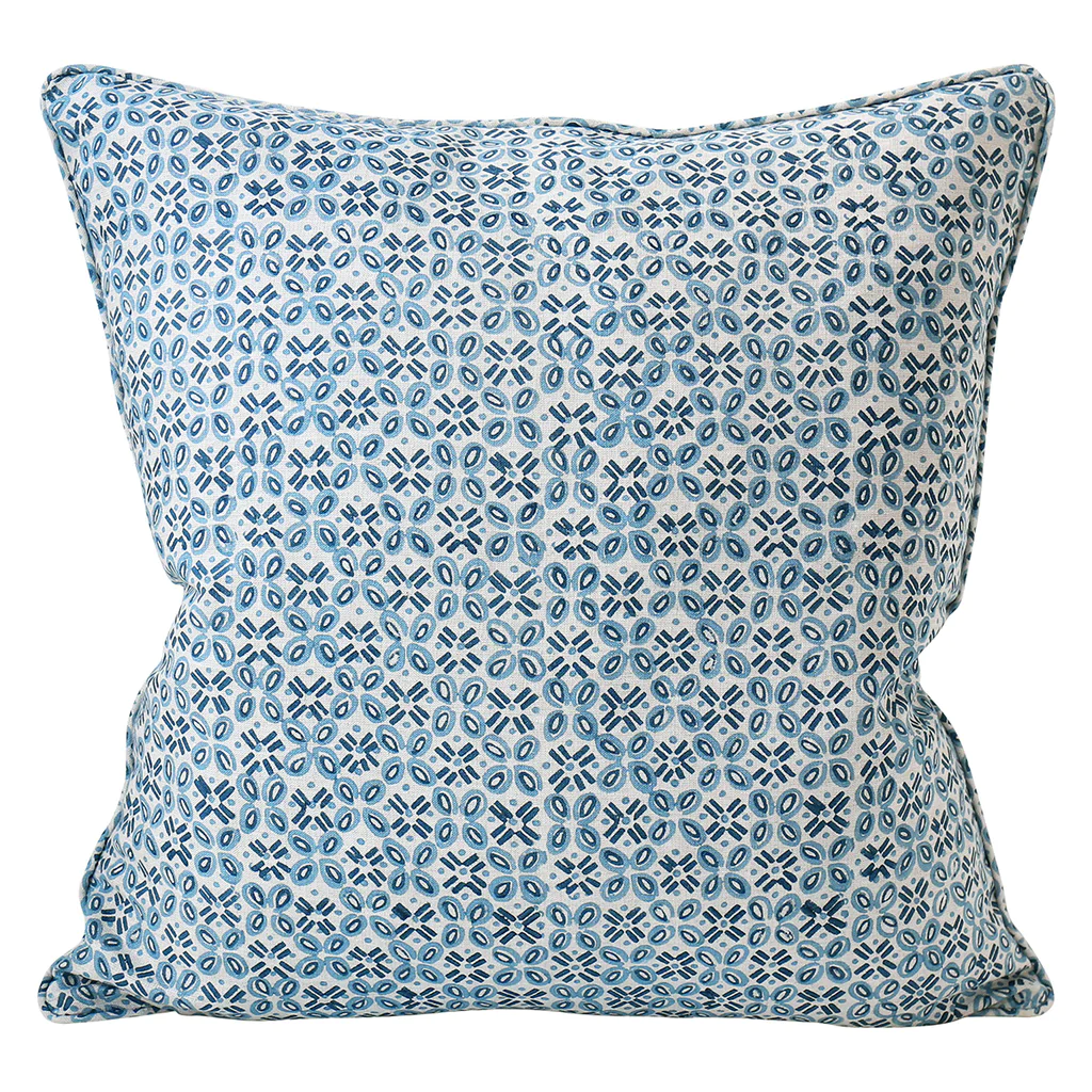 Sochi Azure Linen Cushion, 22