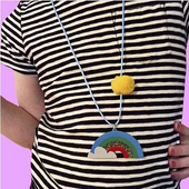 Load image into Gallery viewer, Rainbows are Awesome Necklace
